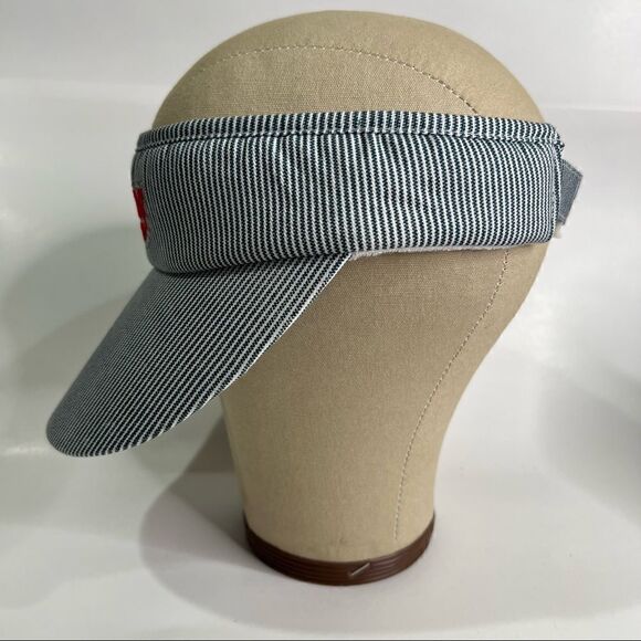 Blue Wave Merchandise Blue and White Stripe Reading Phillies Pepsi Visor - Picture 3 of 11